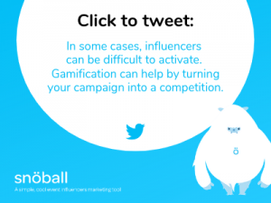 Gamification to track influencer marketing