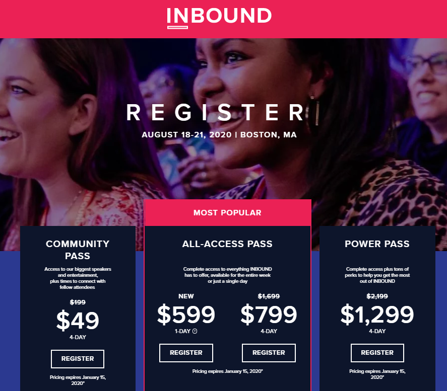 12 Event Landing Page Examples For A Successful Campaign