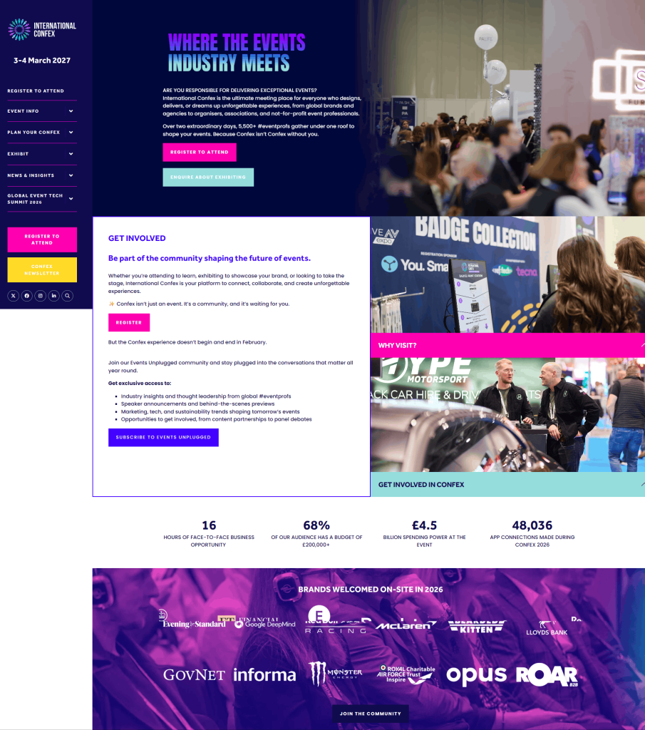 International Confex 2027 Landing Page