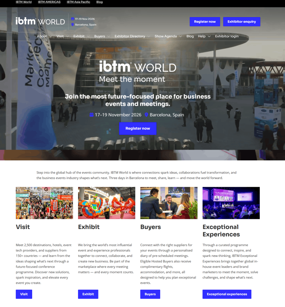 IBTM World Landing Page