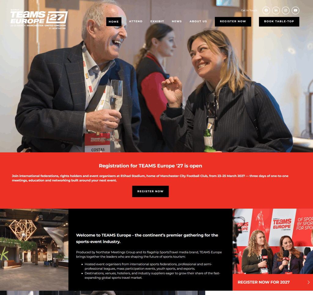 Teams Europe 2027 Landing Page
