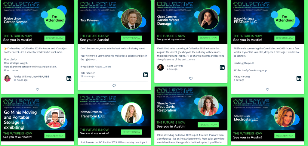 Social Wall landing page
