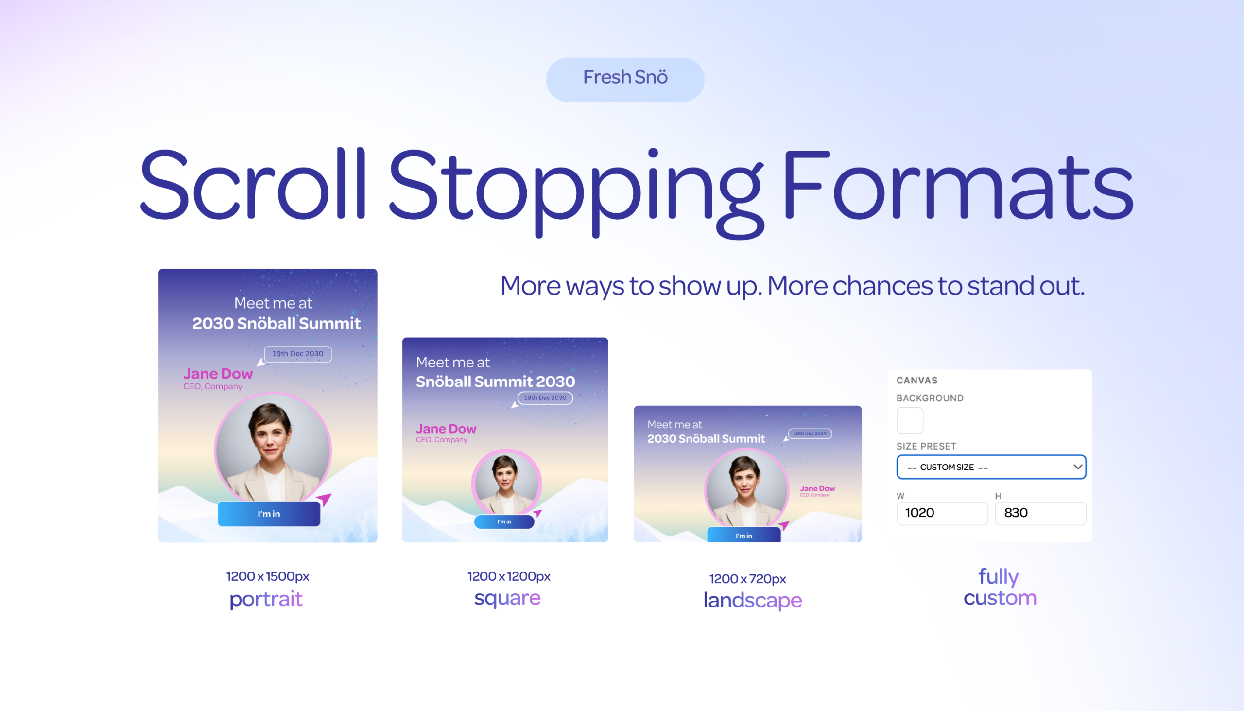Introducing Stop the Scroll Formats from Snöball