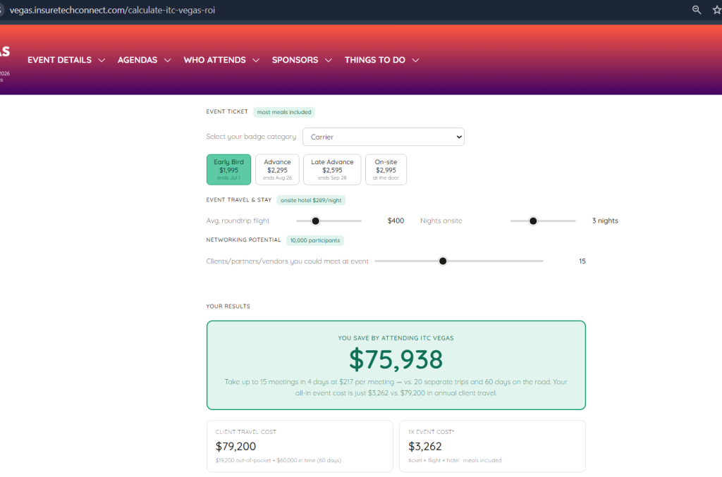 ITC Vegas calculator