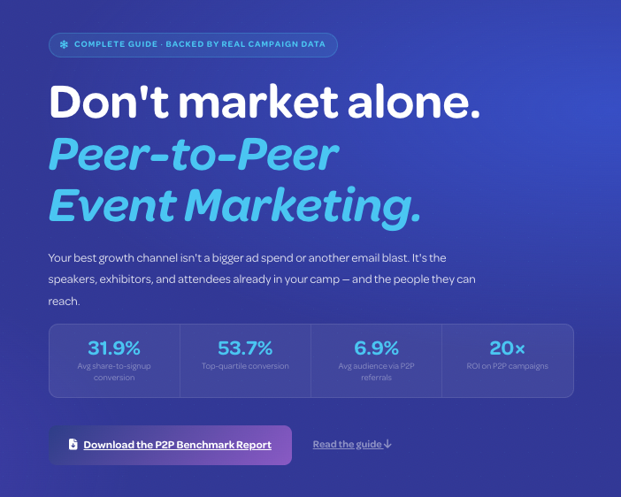 Peer-to-Peer Event Marketing Guide